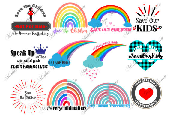 12 Save the Children Designs Bundle: Graphics and Print Templates