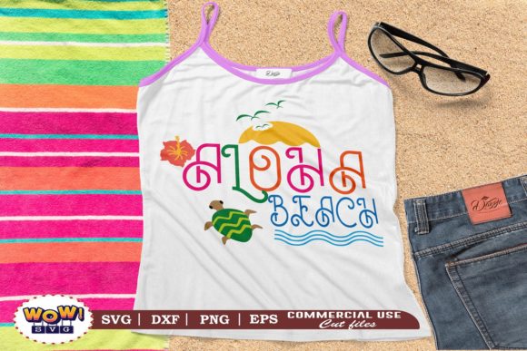 Aloha Beach Graphics and Illustrations for Local Branding