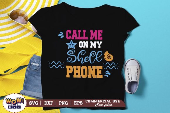 Call Me on My Shell Phone, Summer Graphics for Crafts