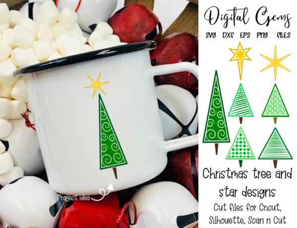 Christmas Tree and Star Designs: Graphics for Crafts