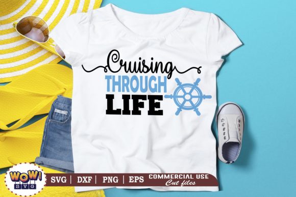 Cruising Through Life Svg, Summer Svg Graphics and Illustrations