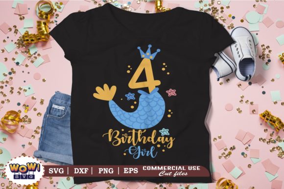 Fourth Birthday Girl Svg, 4th Birthday