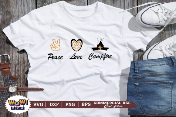 Peace Love Campfire Graphics and Illustrations for Branding