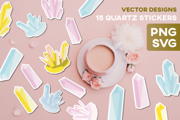Quartz Crystal Stickers SVG Mystical Review